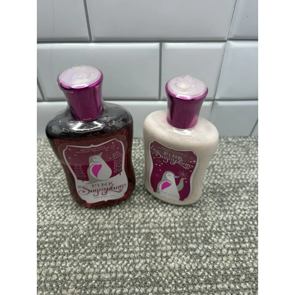 Bath Body Works Sugar Plum Shower Gel Plus Lotion 10 And 8 Oz New Sealed